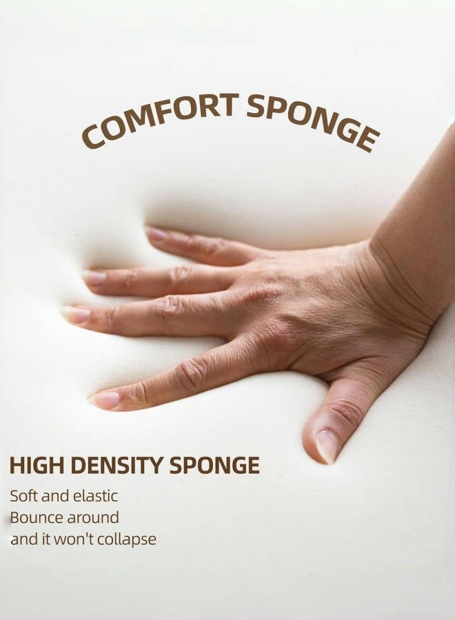 JANTENS Lounge Sofa,Lazy Sofa for Living Room,Caterpillar sofa ,Fabric Leisure Sofa Chair for Relaxation Leisure Sofa in Bedroom or Balcony White - Image 3